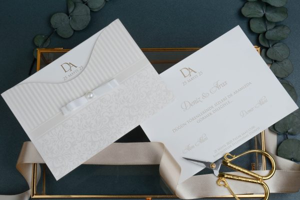 Faire Part Mariage Perle Dessin Oriental