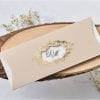 Faire Part Mariage Beige Finition Dorée