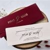 Faire Part Mariage En Relief Pochette Bordeaux