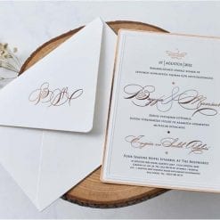 Faire Part Mariage Finition Rose Gold