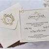Faire Part Mariage Motif Sur Dorure