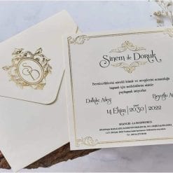 Faire Part Mariage Motif Sur Dorure