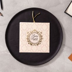 Faire Part Mariage Taupe Arc Doré