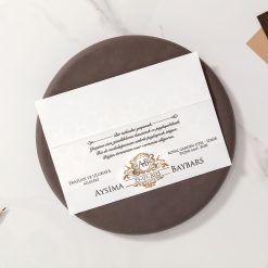 Faire Part Mariage Finition Dorée N48