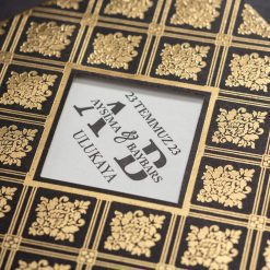 Faire Part Mariage Marron Royal Finition Dorée