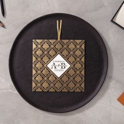 Faire Part Mariage Marron Royal Finition Dorée