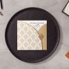 Faire Part Mariage Motifs Ocre Finition dorée