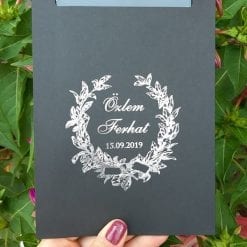 Faire Part Mariage Transparent Pochette Noir