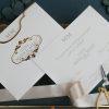 Faire Part Mariage Ouverture Centrale Finition Dorée