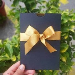 Faire Part Mariage Transparent avec Ruban Dorée