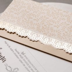 Faire Part Mariage Doré Et Crème
