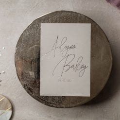 Faire Part Mariage Gris Marbré