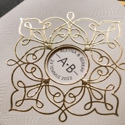 Faire Part Mariage Rosace Dorée