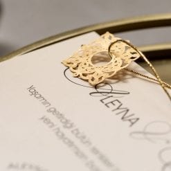 Faire Part Mariage Rosace Dorée