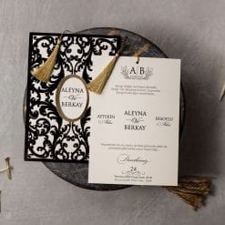 Faire Part Mariage Velours Noir