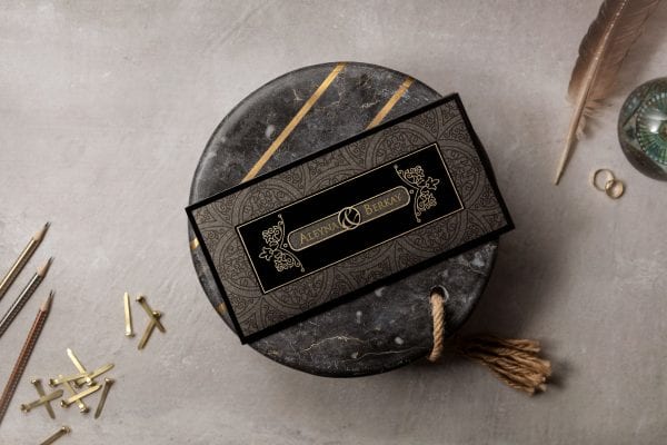 Faire Part Mariage Anthracite Et Velours