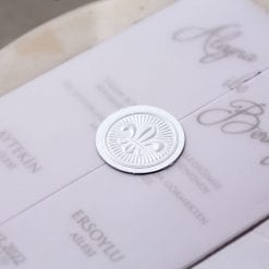 Faire Part Mariage Calque Blanc 3 volets
