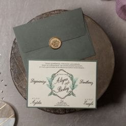 Faire Part Mariage Champêtre Vert Olive