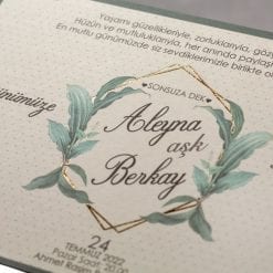 Faire Part Mariage Champêtre Vert Olive