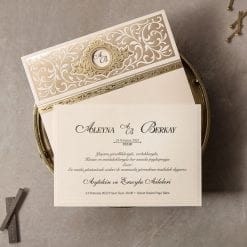 Faire Part Mariage Chic Doré