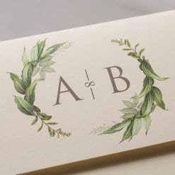 Faire Part Mariage Couronne De Feuille