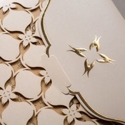 Faire Part Mariage Découpe Laser Dorée