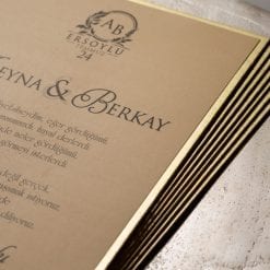 Faire Part Mariage Découpe Laser Dorée