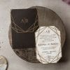 Faire Part Mariage Diamant Doré Et Noir