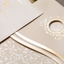 Faire Part Mariage Doré Ouverture Ovale