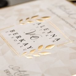 Faire Part Mariage Motifs 3D Finition Dorée