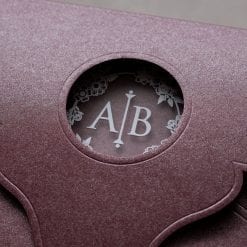 Faire Part Mariage PVC Pochette Bordeaux