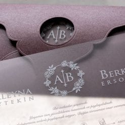 Faire Part Mariage PVC Pochette Bordeaux