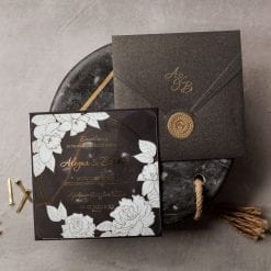 Faire Part Mariage Transparent Rose Blanche