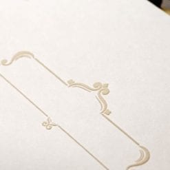 Faire Part Mariage Velours Blanc Nacré
