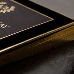 Faire Part Mariage Velours Noir Et Doré