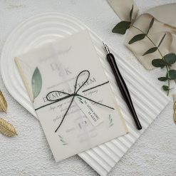 Faire Part Mariage Champêtre Avec Feuille De Calque