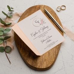 Faire Part Mariage Corail Pêche