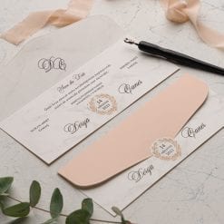 Faire Part Mariage Couleur Pêche 2 Volets