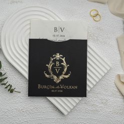 Faire Part Mariage Doré Black Edition