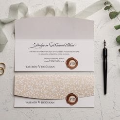 Faire Part Mariage Motif Feuillage