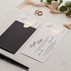Faire Part Mariage Oriental Pochette Noire
