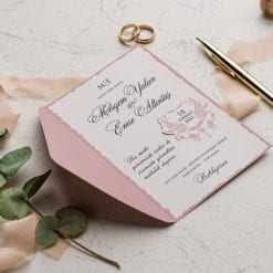 Faire Part Mariage Rose Incarnadin
