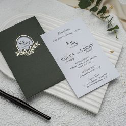 Faire Part Mariage Vert Foncé