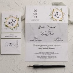 Faire Part Mariage 3 Volets Arc Végétal
