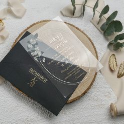 Faire Part Mariage Transparent Vert Foncé