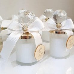 Mini Bougie Mariage Finition Dorée Arrondie