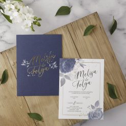 Faire Part Mariage Champetre Bleu