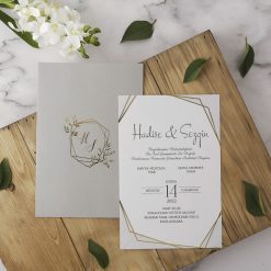 Faire Part Mariage Forme Hexagonale