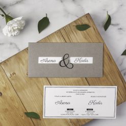 Faire Part Mariage Gris Argent