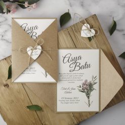 Faire Part Mariage Pochette Kraft